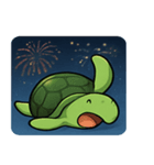 花火と甲羅のウミガメ@SFW（個別スタンプ：8）