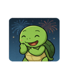 花火と甲羅のウミガメ@SFW（個別スタンプ：18）