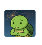 花火と甲羅のウミガメ@SFW（個別スタンプ：23）