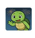 花火と甲羅のウミガメ@SFW（個別スタンプ：25）