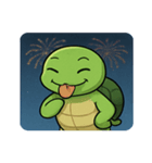 花火と甲羅のウミガメ@SFW（個別スタンプ：26）