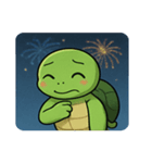 花火と甲羅のウミガメ@SFW（個別スタンプ：27）