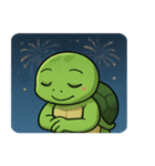 花火と甲羅のウミガメ@SFW（個別スタンプ：28）