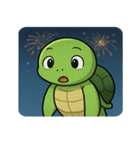 花火と甲羅のウミガメ@SFW（個別スタンプ：30）