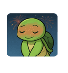 花火と甲羅のウミガメ@SFW（個別スタンプ：31）