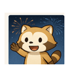 花火のアライグマ@SFW（個別スタンプ：1）