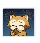 花火のアライグマ@SFW（個別スタンプ：4）