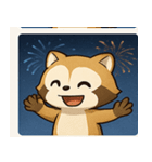 花火のアライグマ@SFW（個別スタンプ：5）