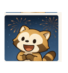 花火のアライグマ@SFW（個別スタンプ：8）