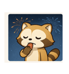 花火のアライグマ@SFW（個別スタンプ：9）