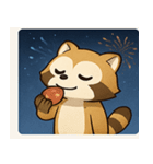 花火のアライグマ@SFW（個別スタンプ：13）