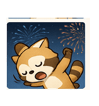花火のアライグマ@SFW（個別スタンプ：24）