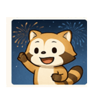 花火のアライグマ@SFW（個別スタンプ：25）