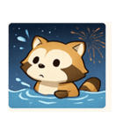 花火のアライグマ@SFW（個別スタンプ：32）