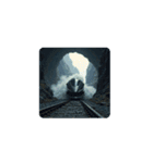電車.汽車.新幹線Train,steam locomotive,（個別スタンプ：10）