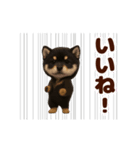 踊る！黒柴/豆柴/まめしば/マメシバ（個別スタンプ：7）