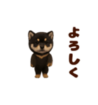踊る！黒柴/豆柴/まめしば/マメシバ（個別スタンプ：15）