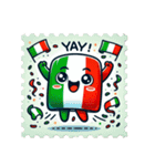 かわいいイタリア国旗（個別スタンプ：5）