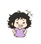 可愛い癖毛の女の子スタンプ（個別スタンプ：4）