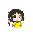 可愛い癖毛の女の子スタンプ（個別スタンプ：14）