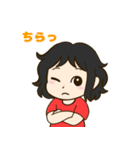 可愛い癖毛の女の子スタンプ（個別スタンプ：21）