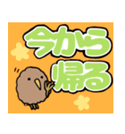 キーウィとメンダコの夏のデカ文字スタンプ（個別スタンプ：9）