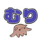 キーウィとメンダコの夏のデカ文字スタンプ（個別スタンプ：14）