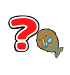 キーウィとメンダコの夏のデカ文字スタンプ（個別スタンプ：24）