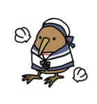 キーウィとメンダコの夏のデカ文字スタンプ（個別スタンプ：35）