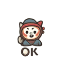 japanese ninja kabuki  animal kawaii（個別スタンプ：15）