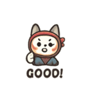 japanese ninja kabuki  animal kawaii（個別スタンプ：19）