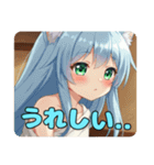 ちょっとねむたいカラフルみなみちゃん（個別スタンプ：3）
