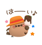 ぷっくり♥️クロエナガさん（個別スタンプ：28）