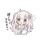 ピンクハーフツインの女の子（敬語）（個別スタンプ：32）