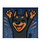 花火とキリッとドーベルマン@SFW（個別スタンプ：6）