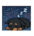 花火とキリッとドーベルマン@SFW（個別スタンプ：12）