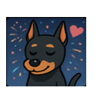 花火とキリッとドーベルマン@SFW（個別スタンプ：15）