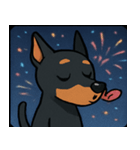 花火とキリッとドーベルマン@SFW（個別スタンプ：16）