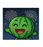 花火とパリッとスイカ@SFW（個別スタンプ：5）