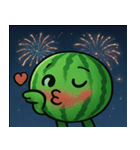 花火とパリッとスイカ@SFW（個別スタンプ：7）