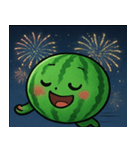 花火とパリッとスイカ@SFW（個別スタンプ：8）