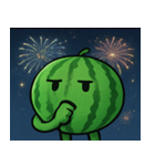 花火とパリッとスイカ@SFW（個別スタンプ：9）