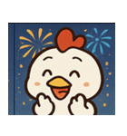花火とコケコッコーなニワトリ@SFW（個別スタンプ：6）