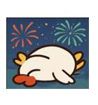 花火とコケコッコーなニワトリ@SFW（個別スタンプ：7）