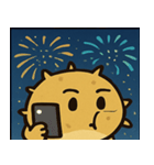 花火とプクプクハリセンボン@SFW（個別スタンプ：11）