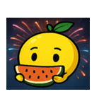 花火とキュッとレモン@SFW（個別スタンプ：9）