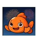 花火とひらひら金魚@SFW（個別スタンプ：4）