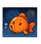 花火とひらひら金魚@SFW（個別スタンプ：10）