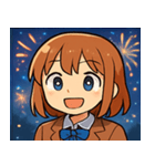 花火とワクワク女子高生@SFW（個別スタンプ：6）