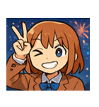 花火とワクワク女子高生@SFW（個別スタンプ：13）